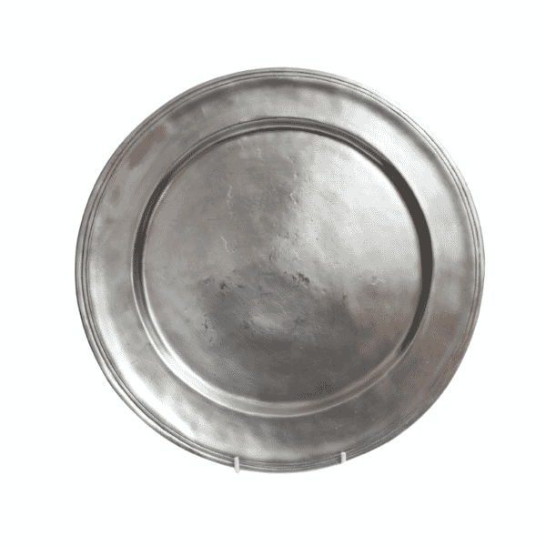 Decorative Pewter Charger - Approx. H.1 x Dia.31 cm - Last Piece Remaining!