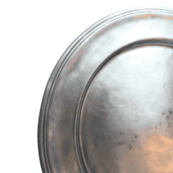 Decorative Pewter Charger - Approx. H.1 x Dia.31 cm - Last Piece Remaining!
