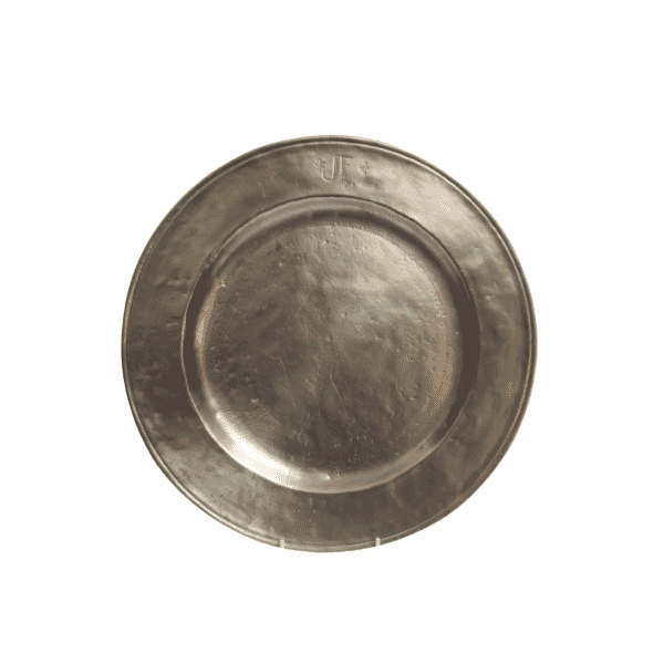 Decorative Engraved Pewter Plate - Approx. H.1.5 x Dia.34 cm - Last Piece Remaining!