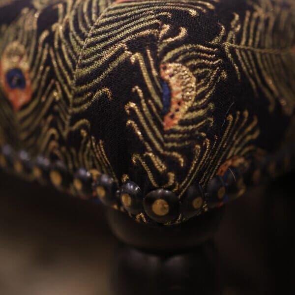 Peacock Feathers Narrow Stool