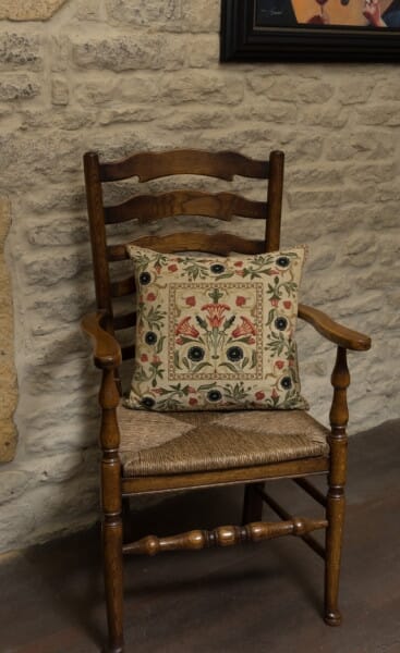Primrose Cream Tapestry Cushion - 46x46cm (18