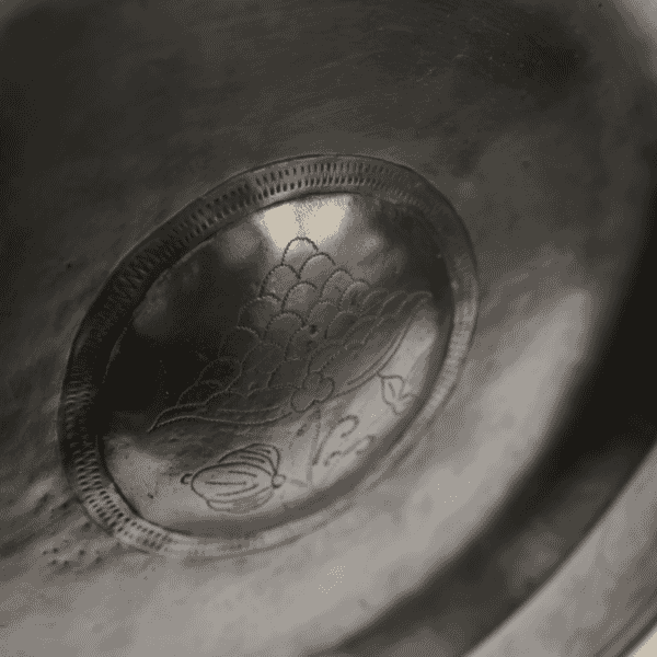 Decorative Engraved Pewter Plate - Approx. H.2.5 x Dia.29.5 cm - Last Piece Remaining!