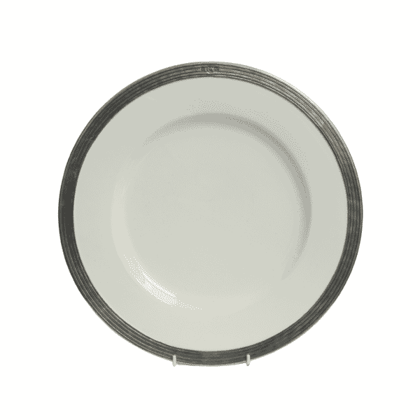 Pewter & Ceramic Plate - Approx. Dia.32 x H.2.5 cm - Last Piece Remaining!