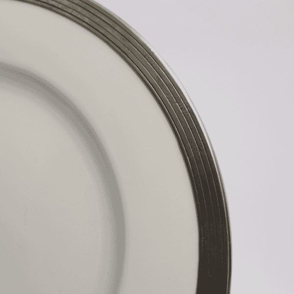 Pewter & Ceramic Plate - Approx. Dia.32 x H.2.5 cm - Last Piece Remaining!