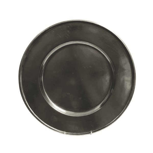 Set of 3 Pewter Charger Plates - Approx. Dia.33 x H.2 cm - Last Pieces Remaining!