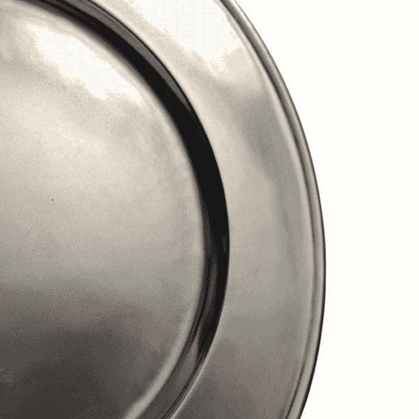 Set of 3 Pewter Charger Plates - Approx. Dia.33 x H.2 cm - Last Pieces Remaining!