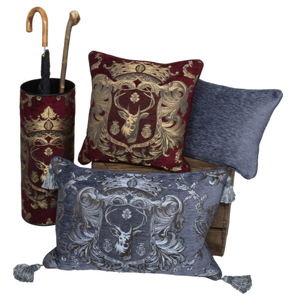 Regal Stag Red Tapestry Umbrella Stand