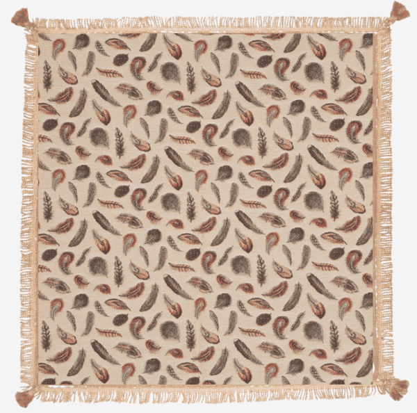 Feathers Tapestry Throw - 140 x 140cm (55