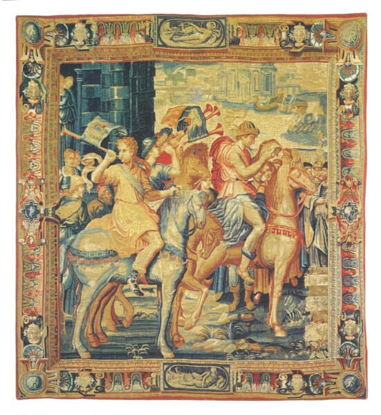 Les Hérauts Silkscreen Tapestry - 200 x 188 cm (6'6