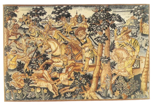 The Country Hunt Silkscreen Tapestry - 105 x 160 cm (3'5