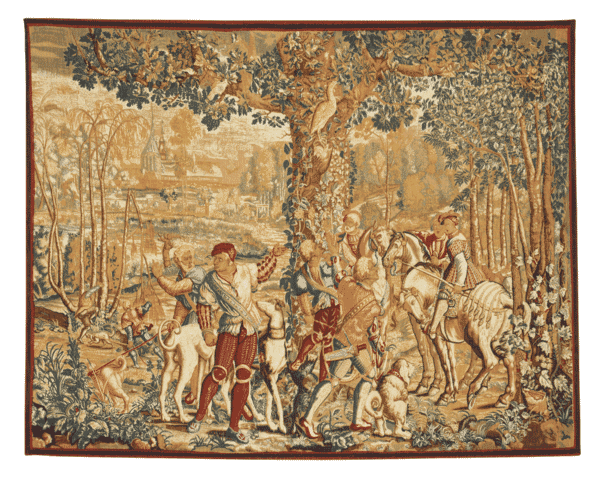 Chasse de Maximilian (Le Raport) Silkscreen Tapestry - 132 x 160 cm (4'4