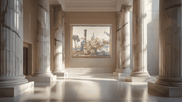 America Silkscreen Tapestry - 235 x 285 cm (7'9