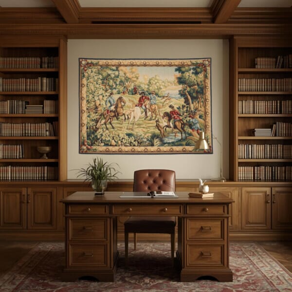 Rambouillet - King on a Hunt Silkscreen Tapestry - 137 x 190 cm (4'6