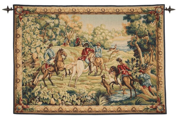 Rambouillet - King on a Hunt Silkscreen Tapestry - 137 x 190 cm (4'6