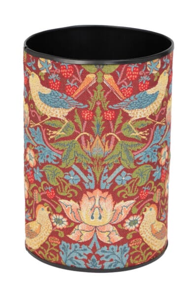 Strawberry Thief Red Tapestry Waste Bin