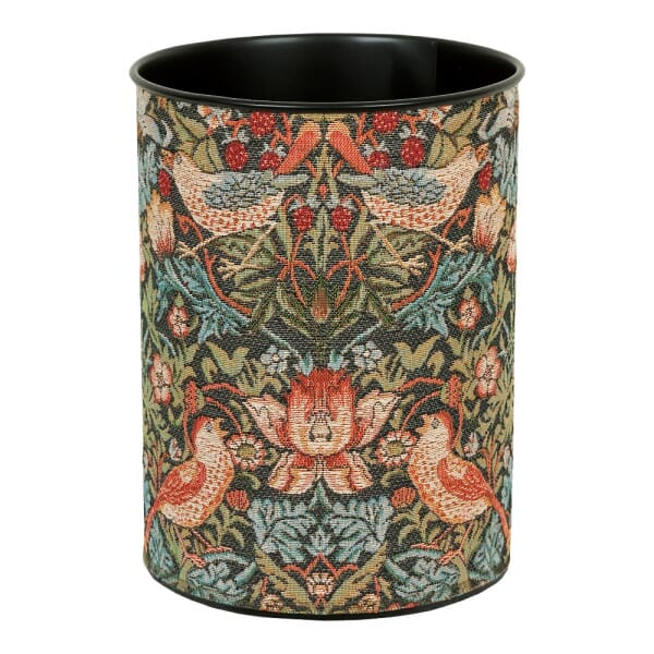 Strawberry Thief - Charcoal Tapestry Waste Bin