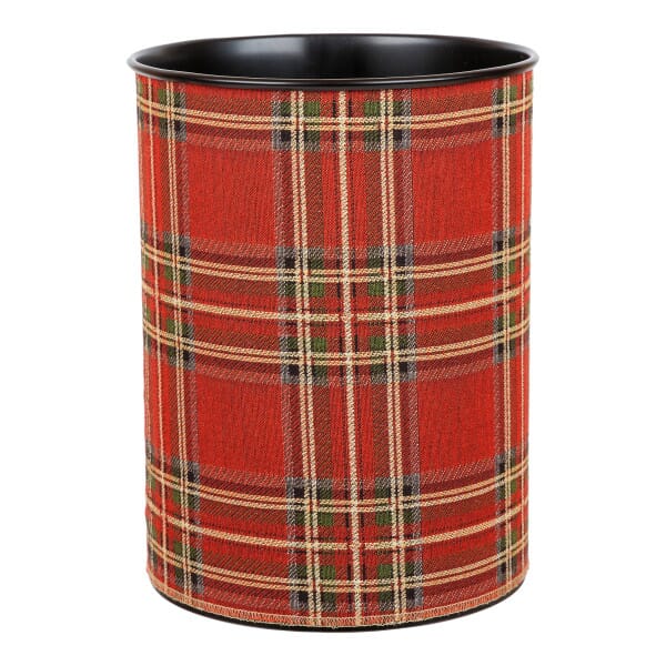 Red Tartan Tapestry Waste Bin