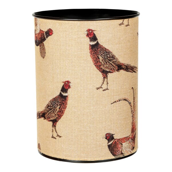 Country Pheasants Tapestry Waste Bin