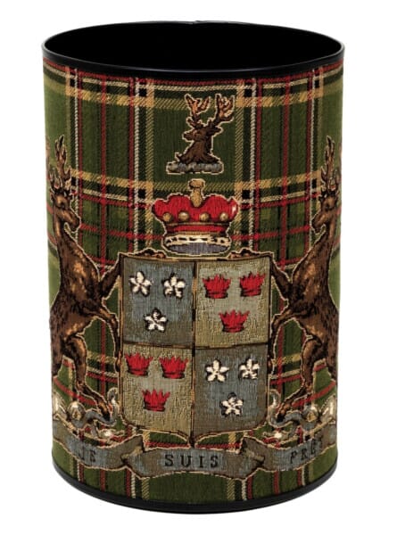 Scottish Heritage Green Tapestry Waste Bin