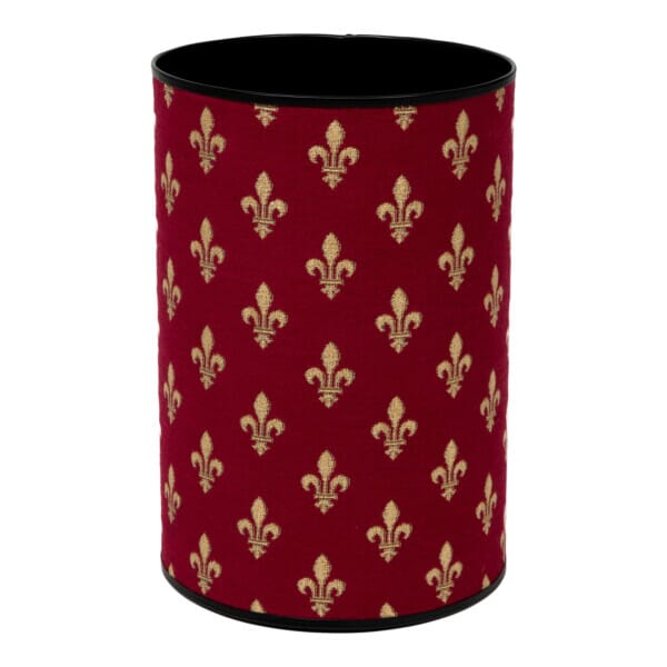 Fleur de Lys - Red Tapestry Waste Bin