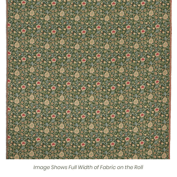 Evenlode Flowers - Green Tapestry Fabric