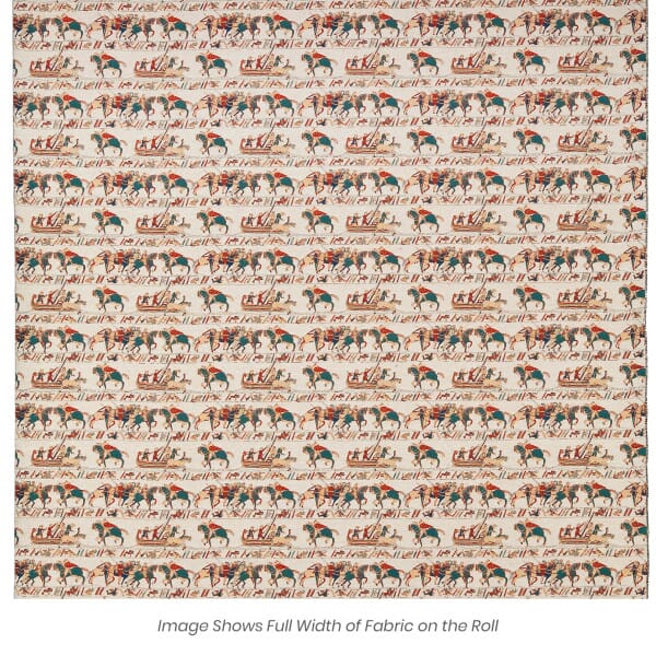 Bayeux Horses & Boatmen Tapestry Fabric