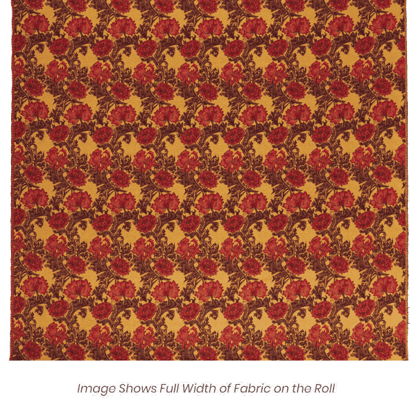 Chrysanthemums Gold Tapestry Fabric