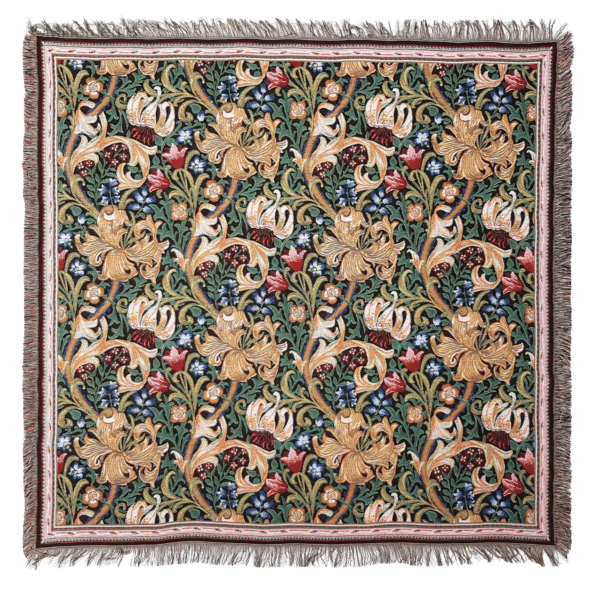 Golden Lily Classic Tapestry Throw - 140 x 140cm (55