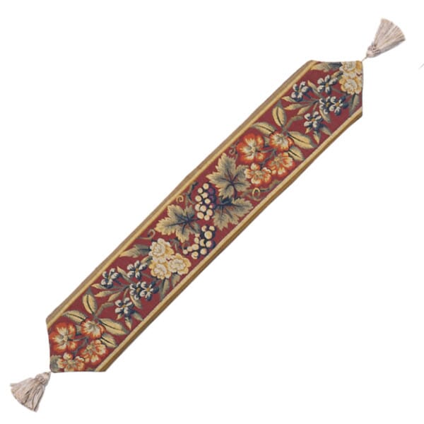 Vines Red Tapestry Table Runner