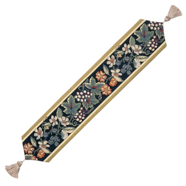 Vines Blue Tapestry Table Runner