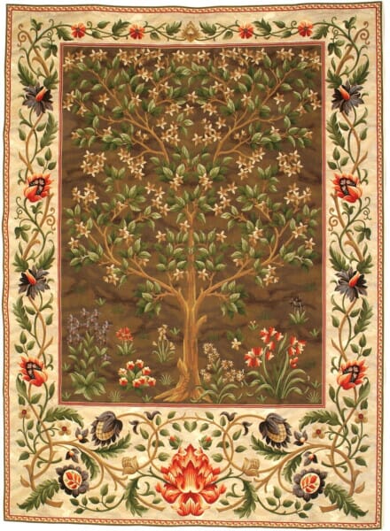 Tree of Life Loom Woven Tapestry - Brown  - 92 x 70 cm - Requires Rod Size 2