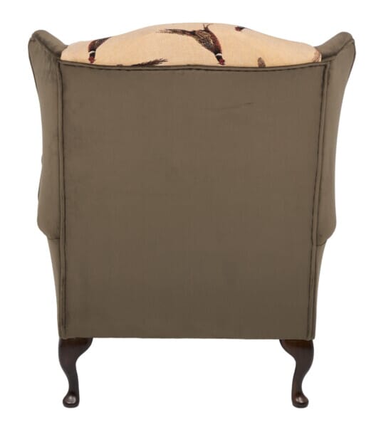 Country Pheasants Upholstered Wing Chair