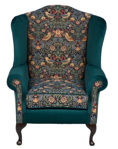 Strawberry Thief Classic Upholstered Wing Chair