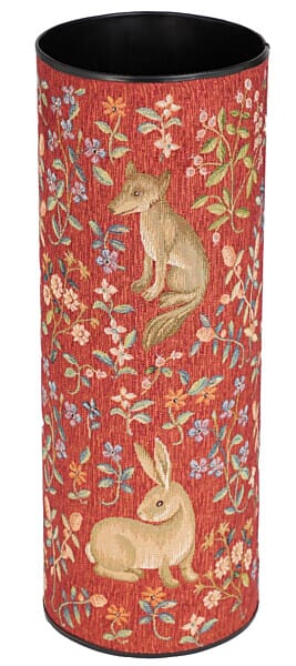 Medieval Rabbit & Fox Tapestry Umbrella Stand