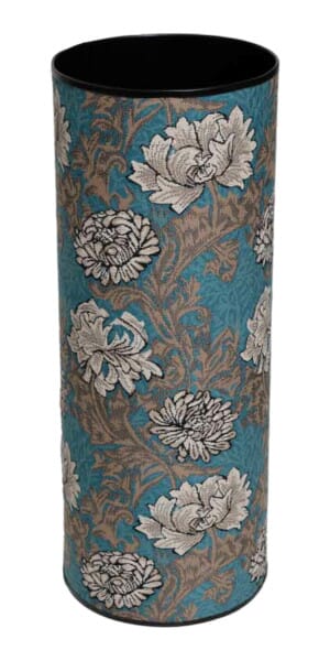 Chrysanthemums Aqua Tapestry Umbrella Stand