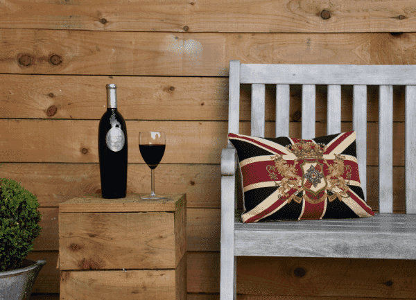 Union Jack Crest Oblong Tapestry Cushion - 30x44cm (12
