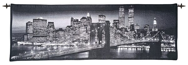 Brooklyn Bridge Panorama Loom Woven Tapestry - 50 x 145 cm (1'8