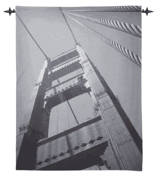 Golden Gate Bridge Loom Woven Tapestry - 94 x 72 cm (3'1