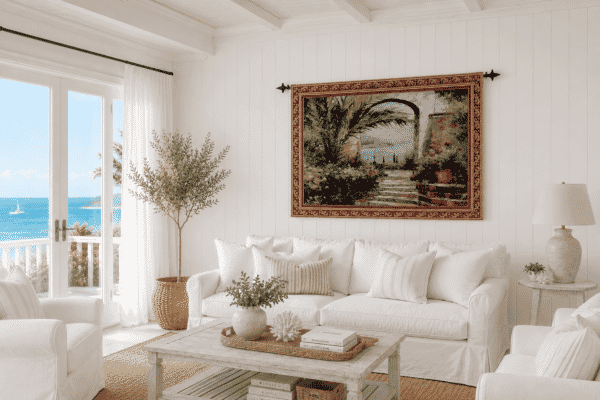 Seaview Arch Loom Woven Tapestry - 95 x 134 cm (3'1 x 4'5
