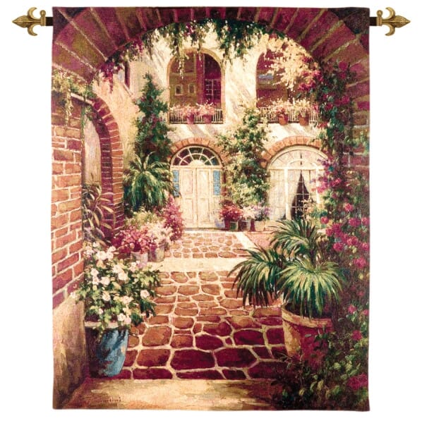 The Courtyard Loom Woven Tapestry - 132 x 105 cm (4'4