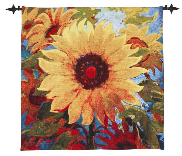 Sunflower Loom Woven Tapestry - 94 x 94 cm (3'1