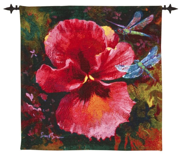 Papaver - Pink Loom Woven Tapestry - 94 x 94 cm (3'1