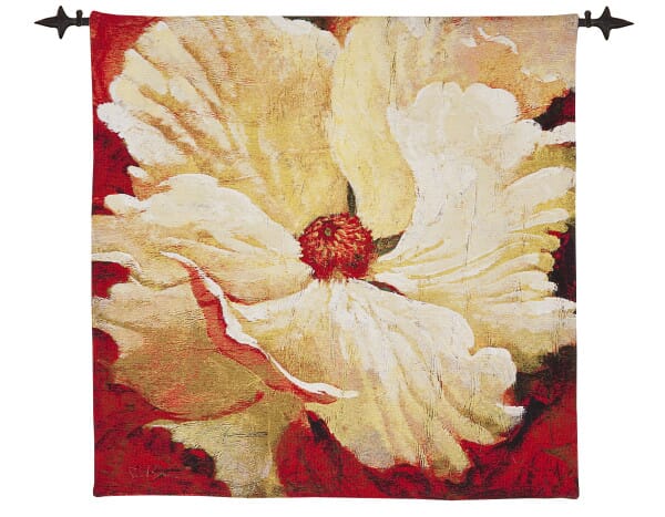 Papaver - Cream Loom Woven Tapestry - 94 x 94 cm (3'1