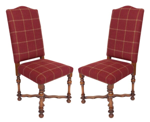 William & Mary Oak Upholstered Sidechair - Last Pair Remaining!
