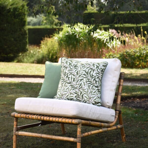 Pair of Willow Bough Regular Piped Woven Outdoor Cushions - 42 x 42 cm (17