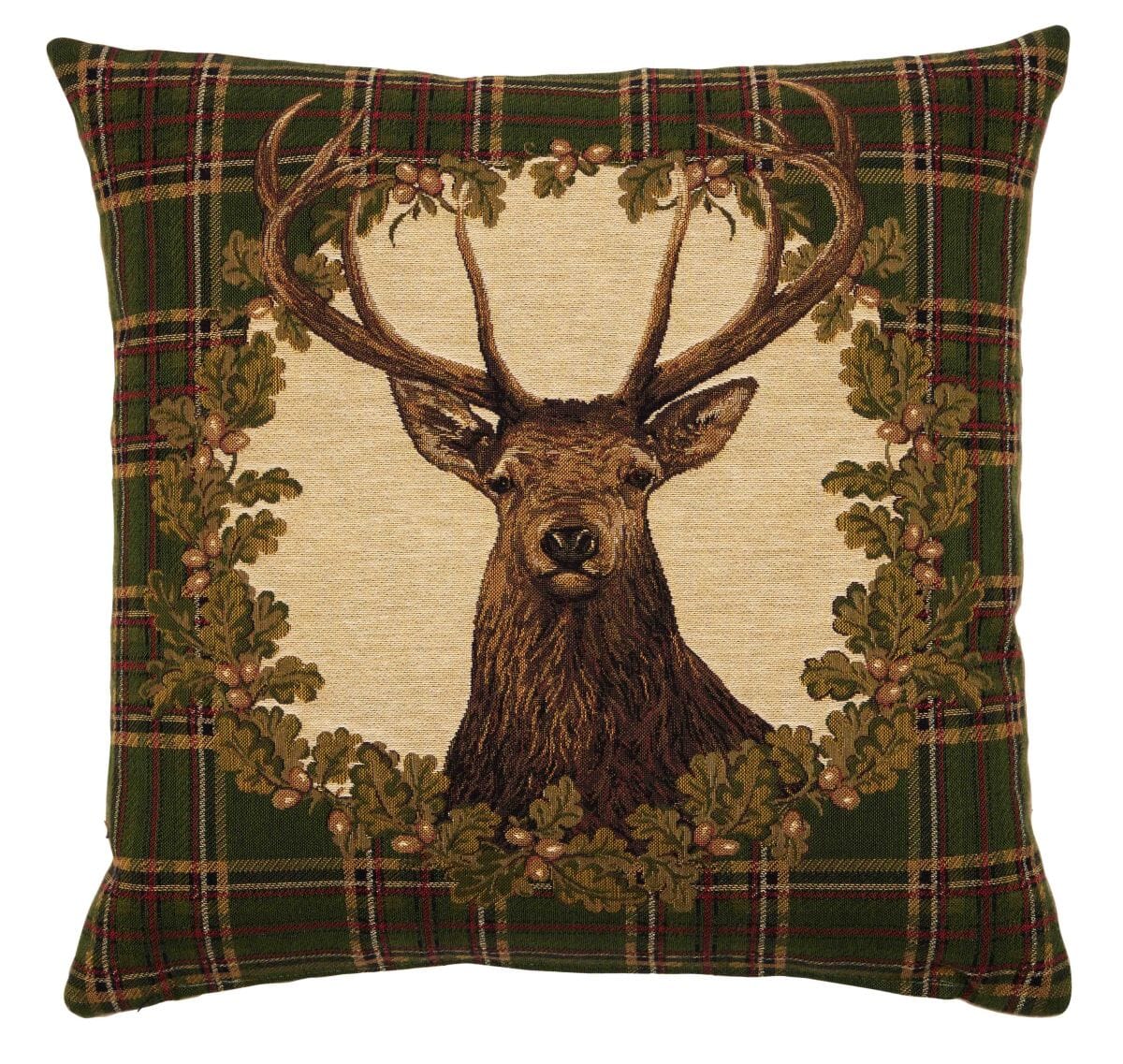 Green tartan outlet cushion