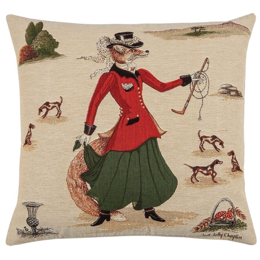 Lady Fenella Fox Tapestry Cushion - 46x46cm (18