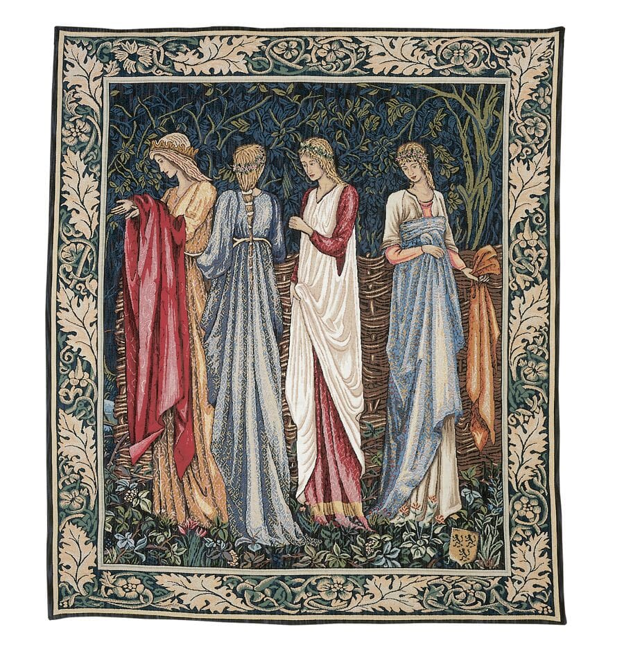 Ladies of Camelot Loom Woven Tapestry 183 x 156 cm (6'0 x 5'2) Requires  Rod Size 4