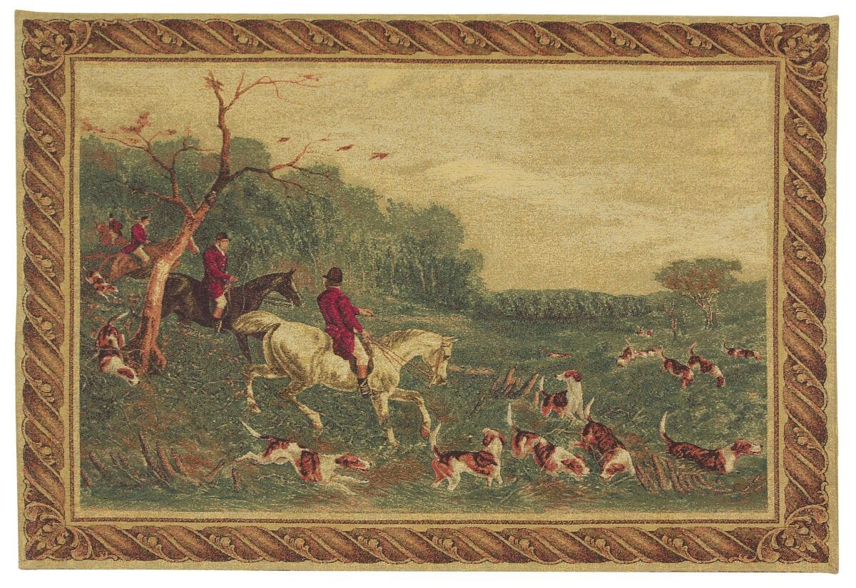 The English Hunt Loom Woven Tapestry - 92 x 136 cm (3'0 x 4'6) - Requires  Rod Size 4