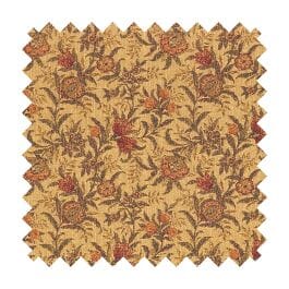Cotton Rich Woven Tapestry, William Morris Pomegranate, Natural
